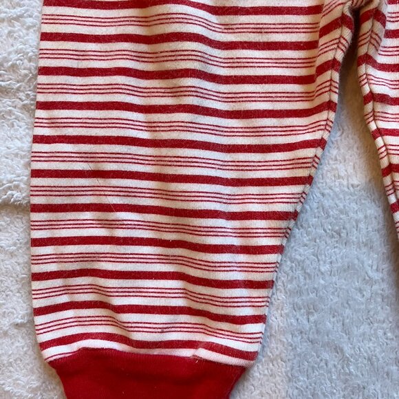 Striped Red & White 3-6M Cotton Jogger Pants GUC Baby Unisex Winter Holiday - Picture 13 of 15